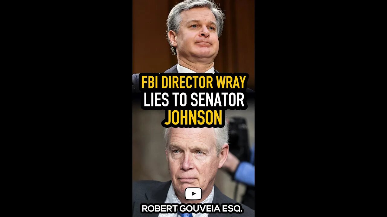 FBI Director Wray LIES to Senator Johnson #shorts