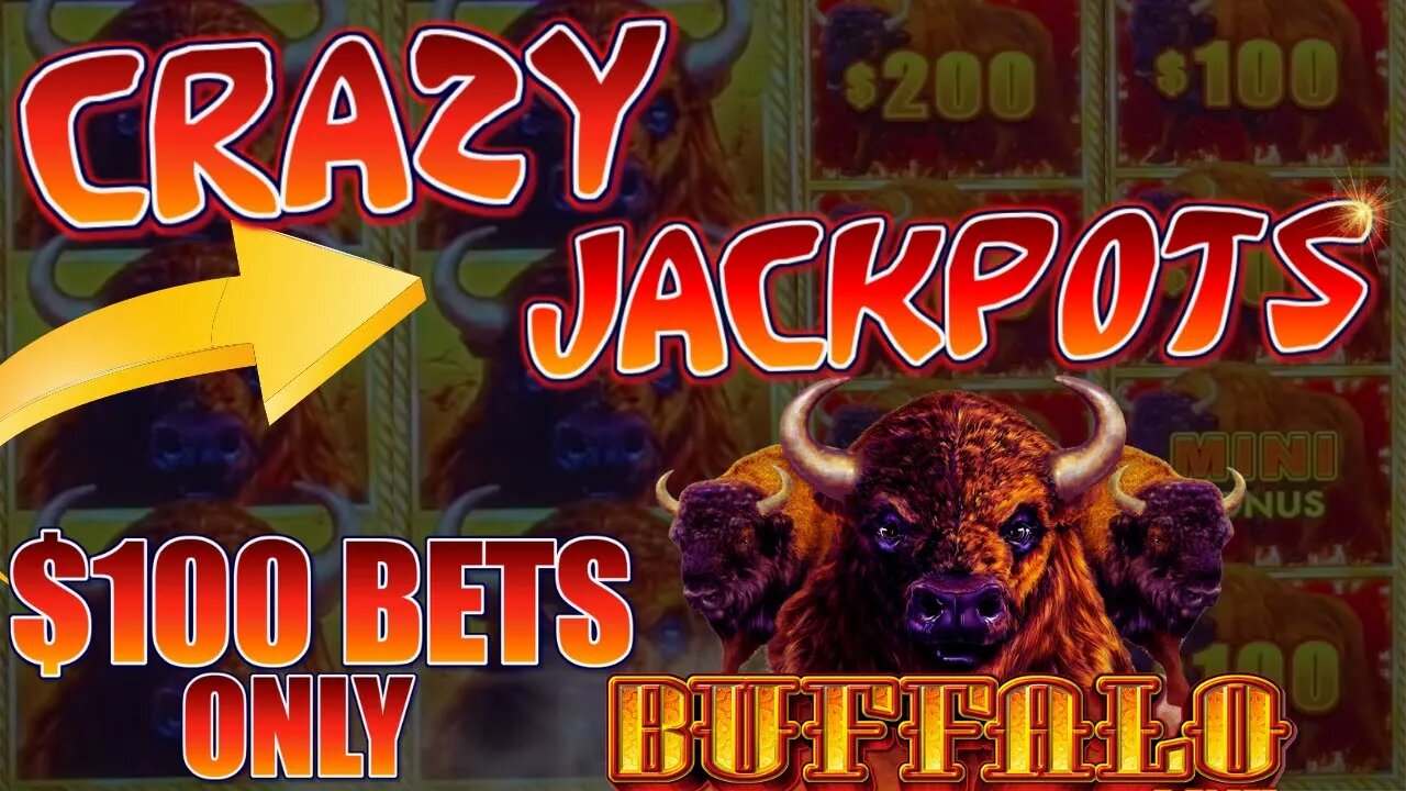 LANDING 3 JACKPOT HANDPAYS + $100 BETS ONLY on HIGH LIMIT BUFFALO LINK!! HUGE WIN