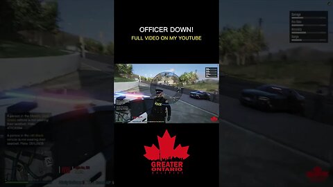 LivePD Canada #shorts #fivem Criminal Steals Police Car & Gets Brutally Gunned Down #gta5rp #fivem