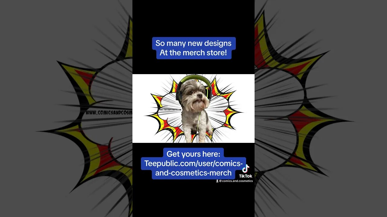 NEW MERCH features Tiny the #EwokBaby teepublic.com/user/comics-and-cosmetics-merch #dog #puppy