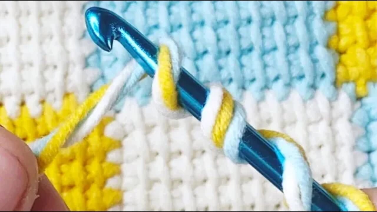 🧶Super Very Very Easy Tunisian Crochet Stitch