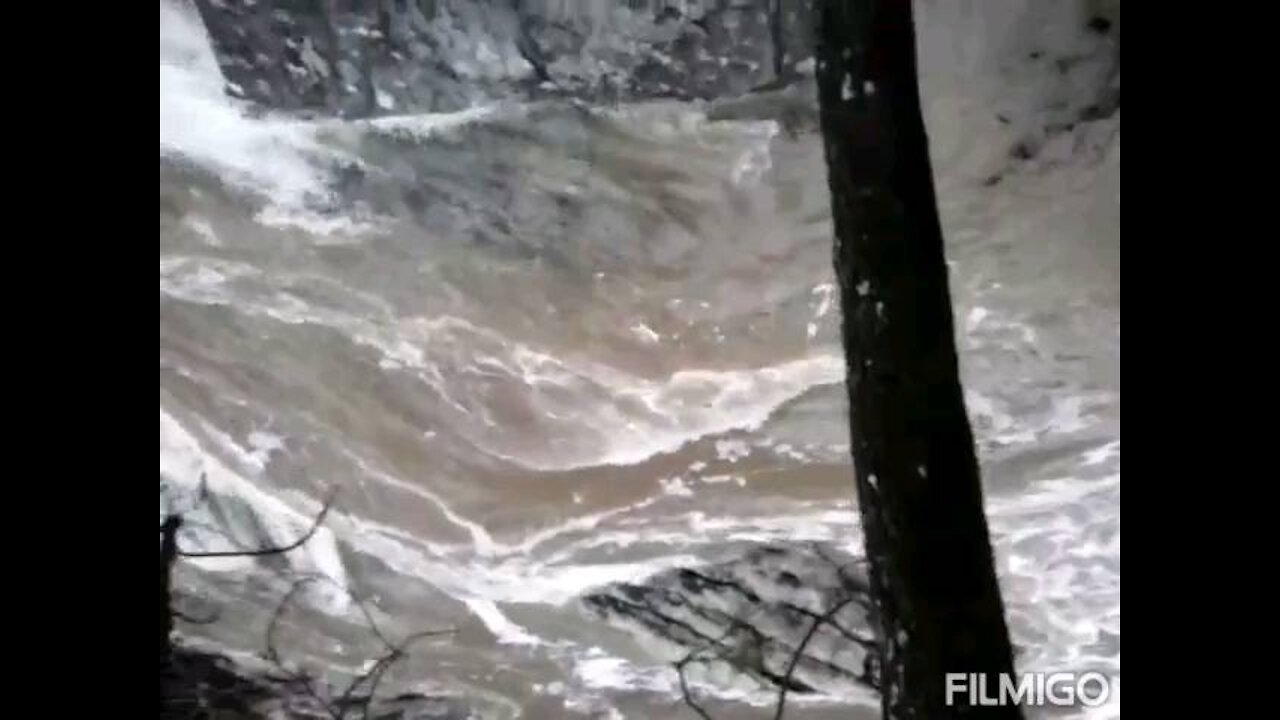 Dangerous not recommended. Riskier days at Noccalula Falls Gadsden Alabama