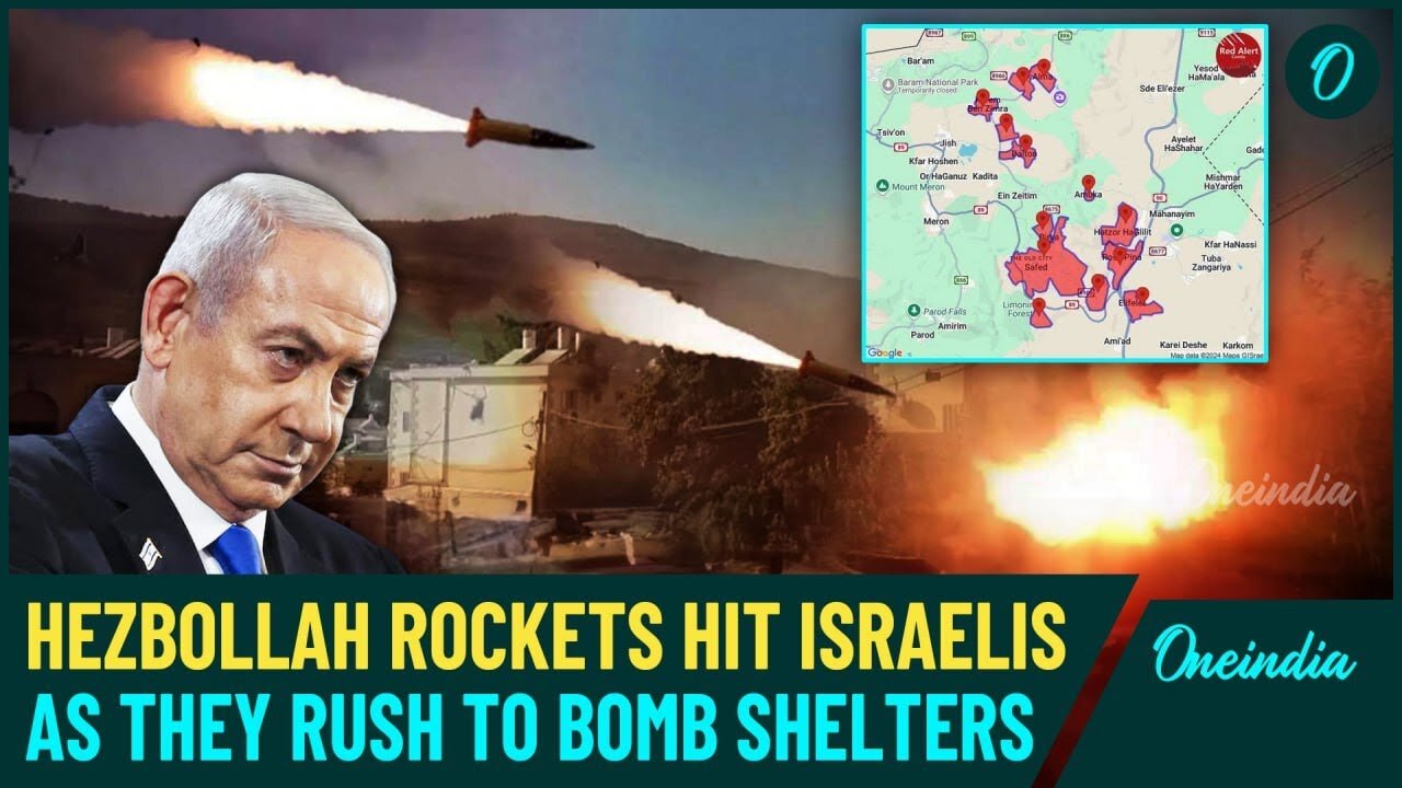 WATCH | Hezbollah Unleashes 50-Rocket Barrage on Safed in Dead of Night; Buildings, Yards Hit