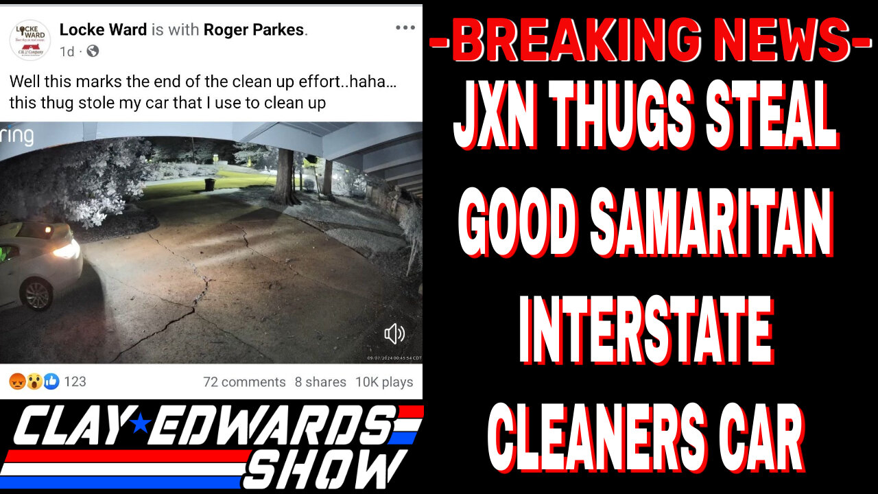 JACKSON, MISSISSIPPI THUGS REPAY GOOD SAMARITAN WHO CLEANS ROADS & INTERSTATE BY STEALING HIS CAR