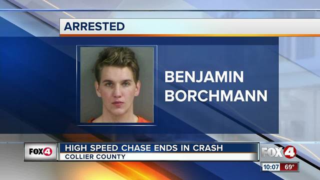 High Speed Chase Ends in Crash