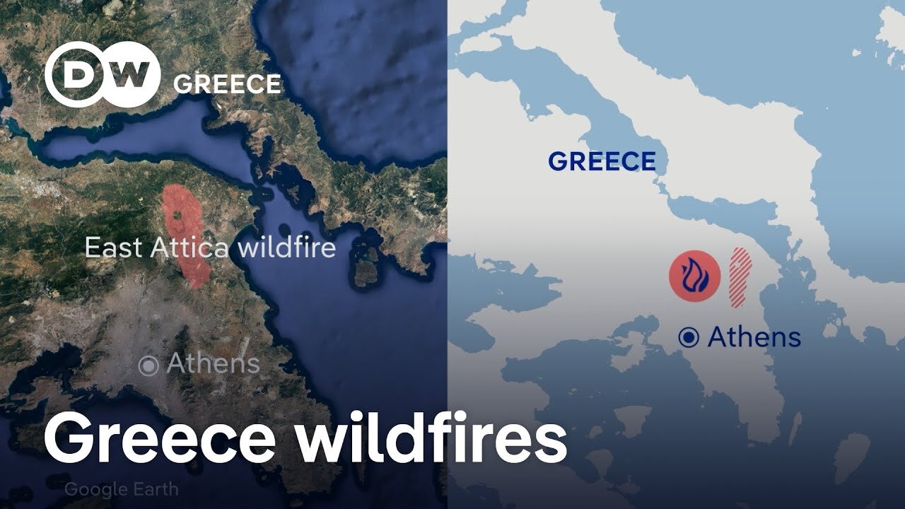 Greece battles wildfires encroaching Athens, several EU countries send help | DW News