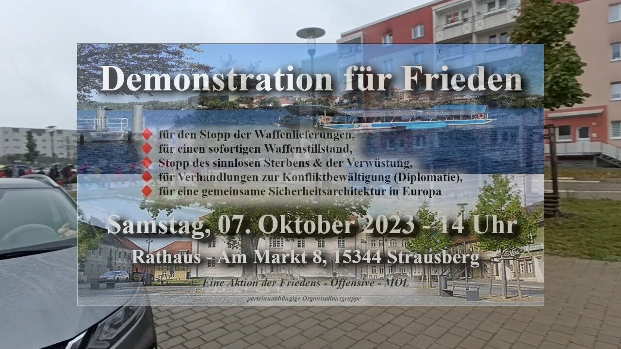07.10.2023 Demonstration für Frieden in Strausberg - Brandenburg