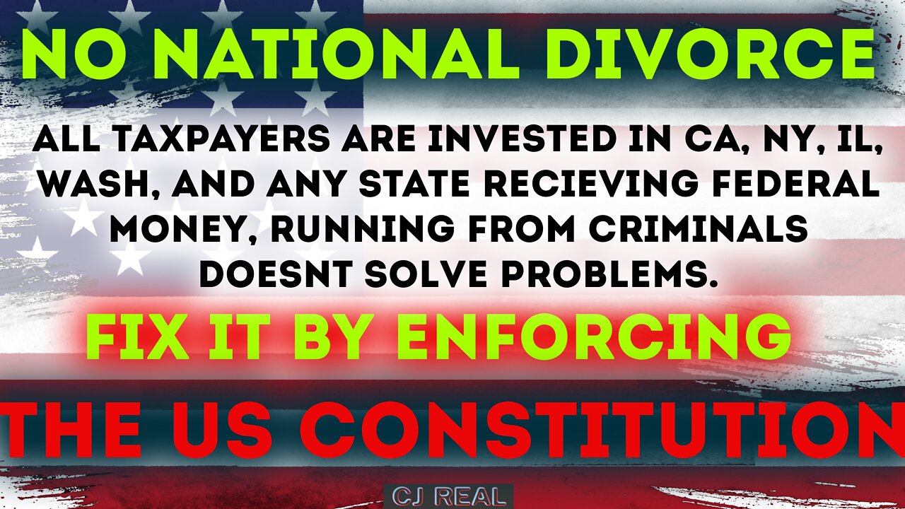 No National Divorce - We Are All Invested