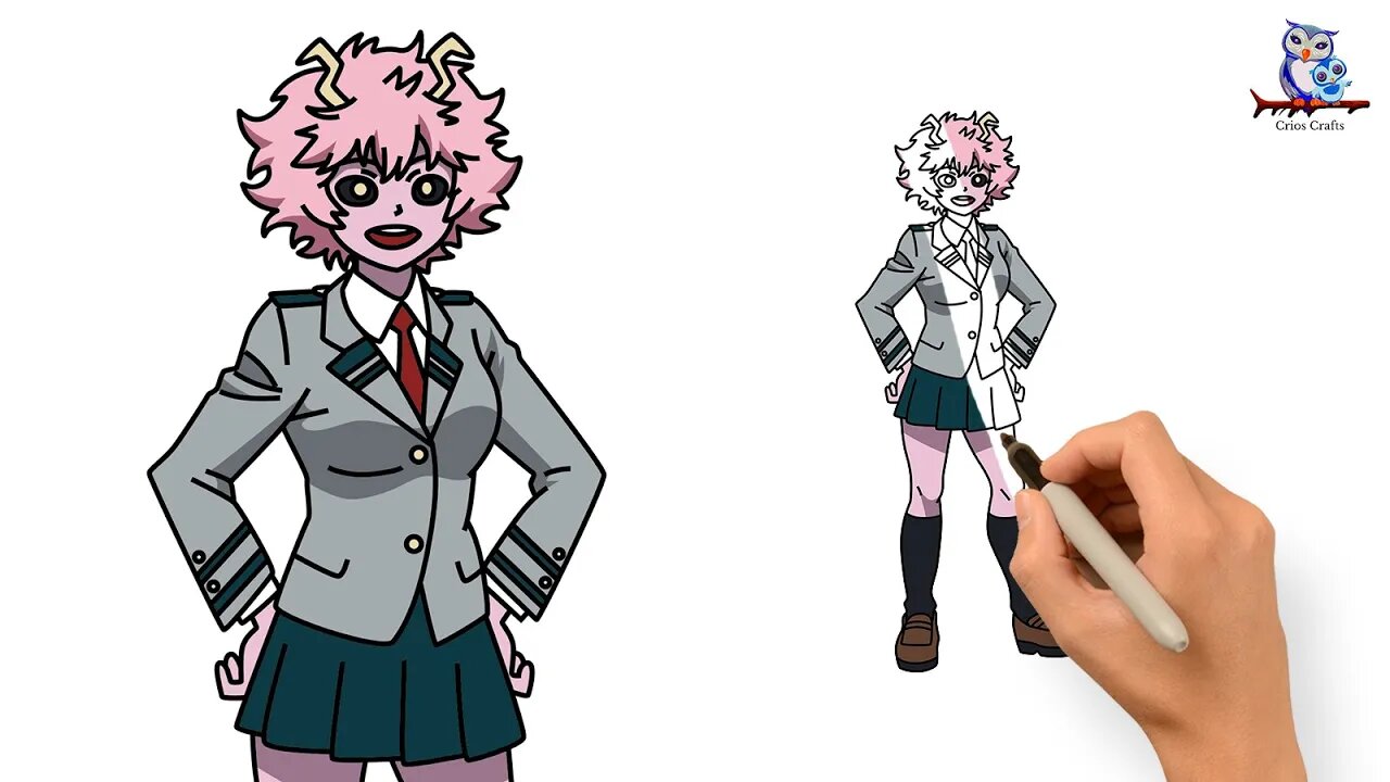 How to Draw Mina Ashido - My Hero Academia