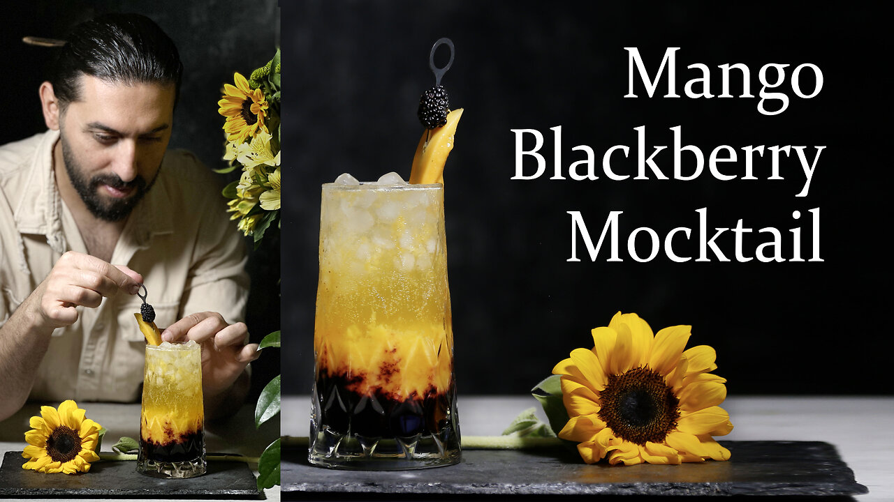 blackberry Mango Mocktail | How to make Mango blackberry mocktail | magic mocktail