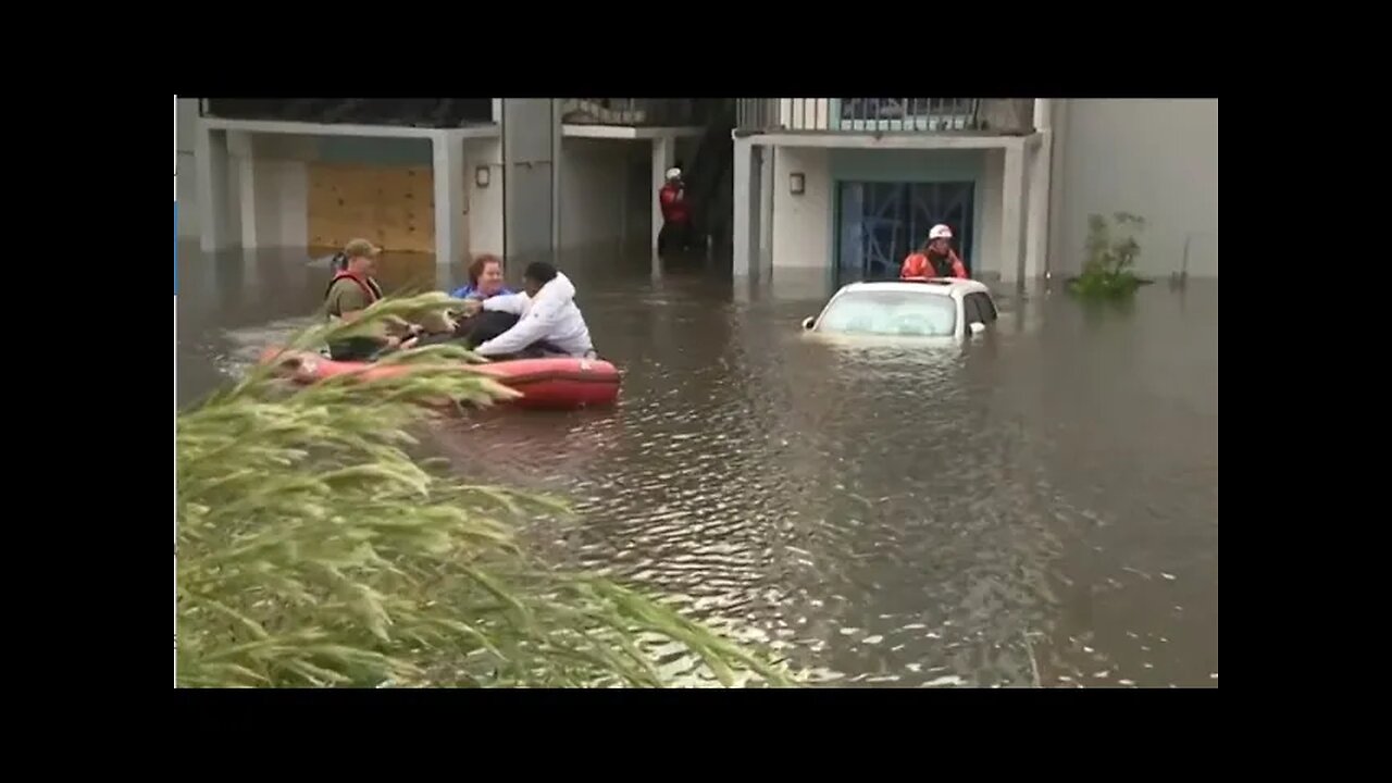 First responders help residents escape from the high waters of Hurricane Milton