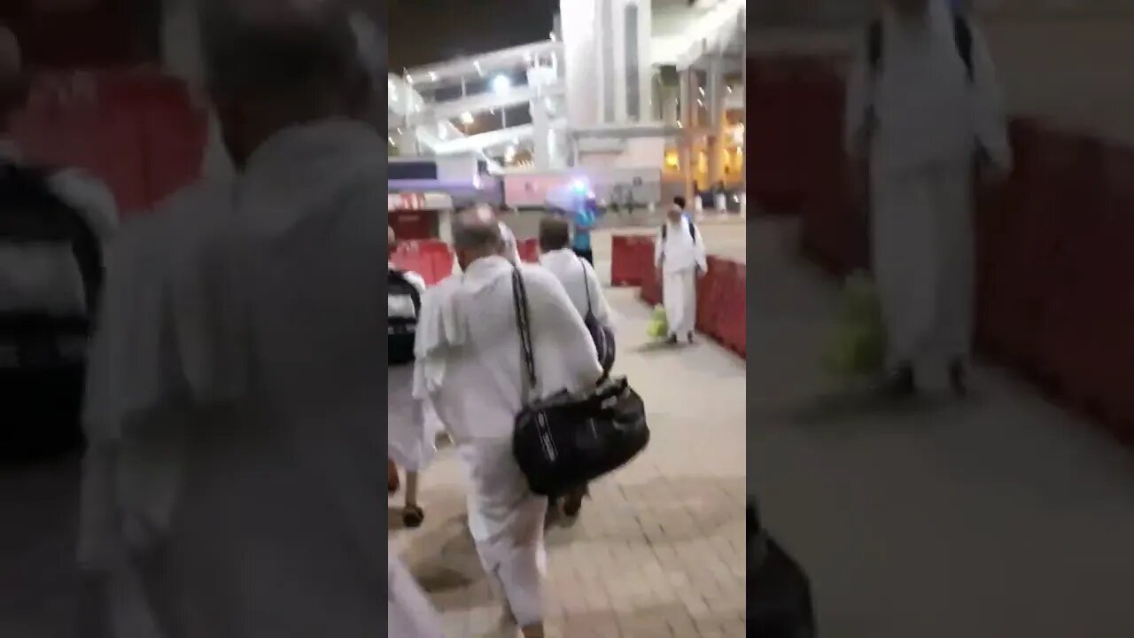 Mina: Going to train station for arafat #hajj #hajj2023