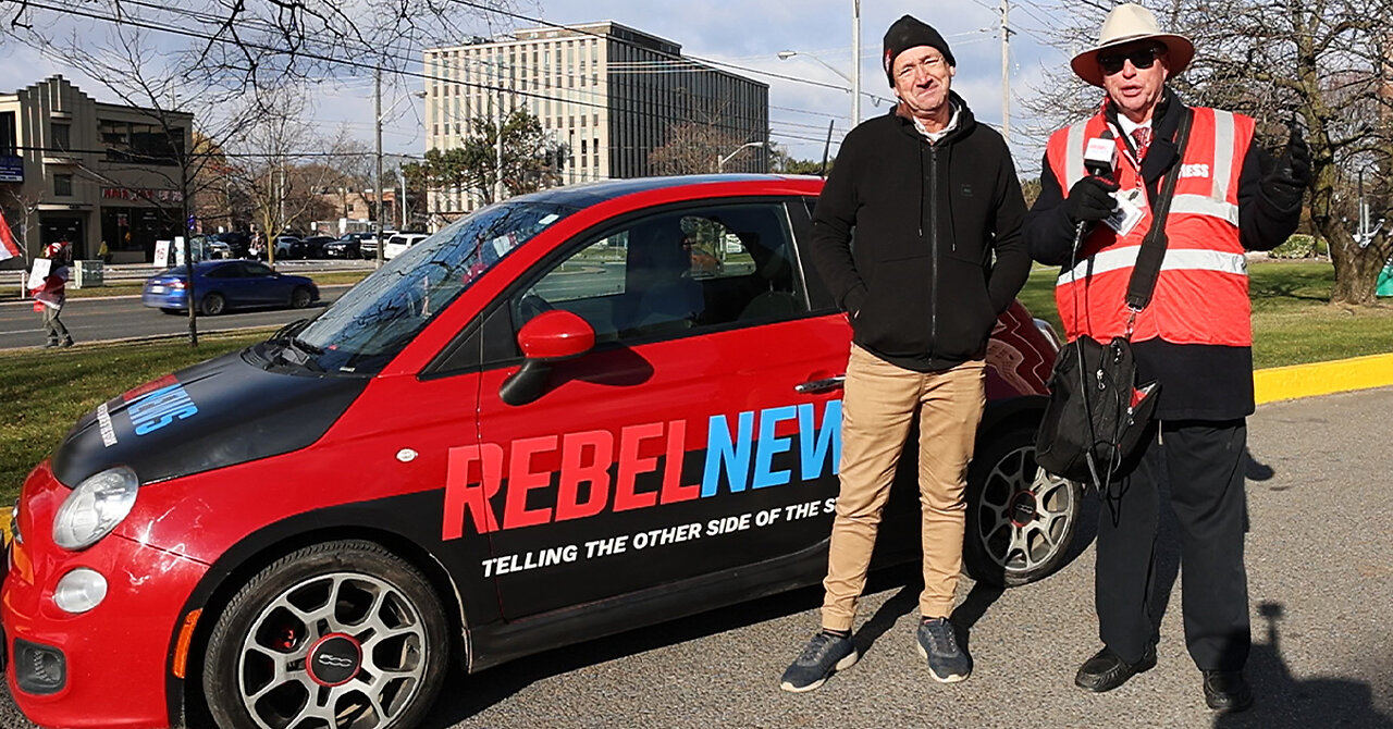 Holy Hot Wheels! A Rebel News super-fan covers his car with Rebel logos & slogans!