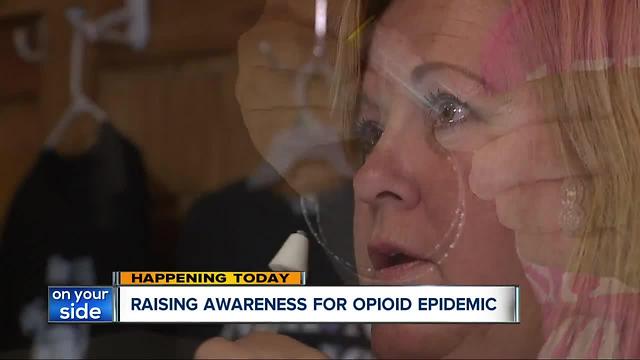 9-foot pill bottle displayed at Public Square