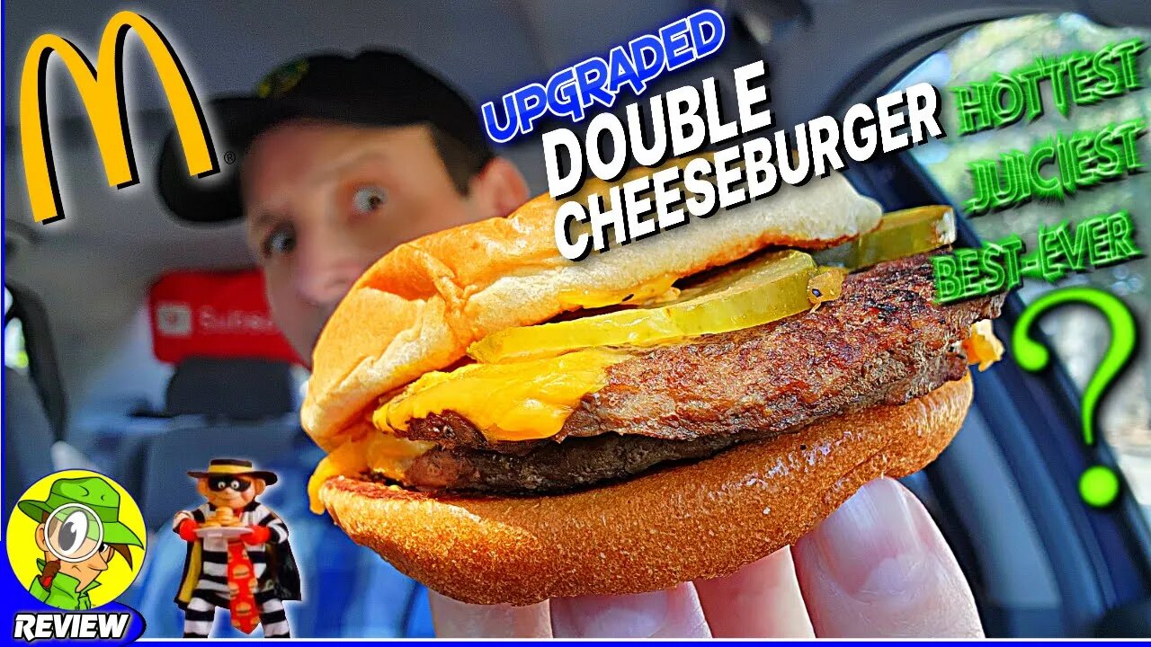 McDonald's® UPGRADED DOUBLE CHEESEBURGER Review 🛠️✌️🍔 New & Improved?! 🤔 Peep THIS Out! 🕵️‍♂️