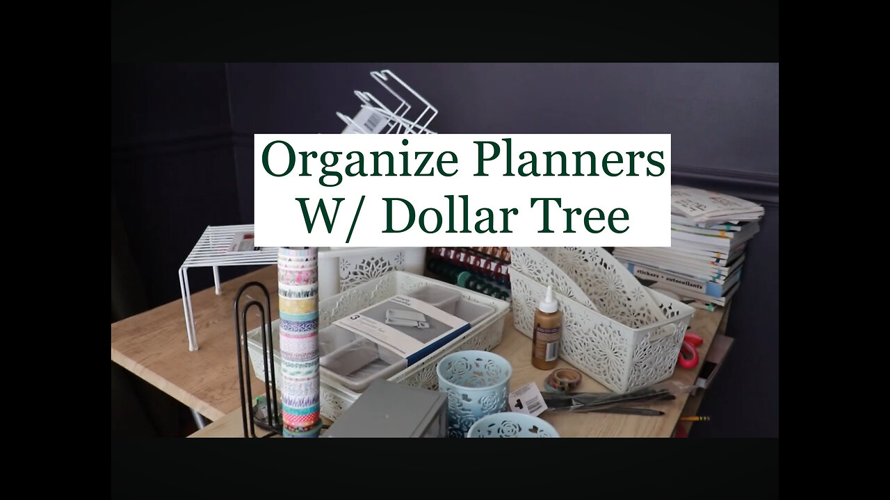 Happy Planner *Dollar Tree Planner Organization* Planner Desk Setup