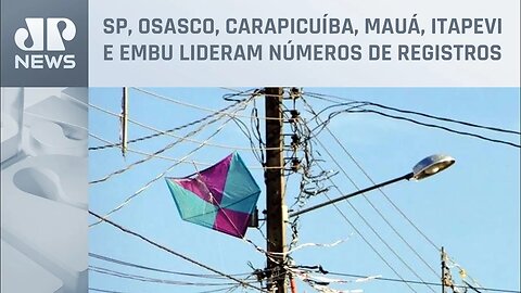 Enel registrou mais de 2.082 ocorrências com pipas na rede elétrica em 2022