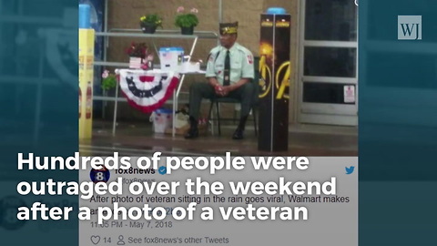 Walmart Under Fire After Manager Tells Veteran To Stand In Pouring Rain