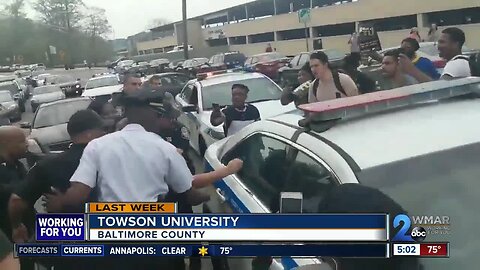 Unity Rally following protest at Towson University