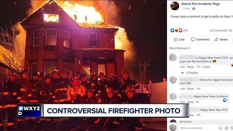 Detroit Fire Commissioner to investigate photo of firefighters posing in front of burning house