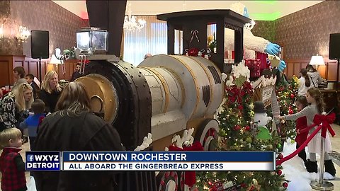 All aboard the Gingerbread Express in downtown Rochester