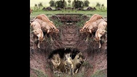 Harsh life of Wildlife ! Lion vs Warthog - Let's Explore the Animal Planet