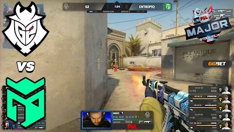 WINNER GOES ON!! - G2 vs Entropiq - BEST MOMENTS - PGL Major Stockholm 2021 | CSGO