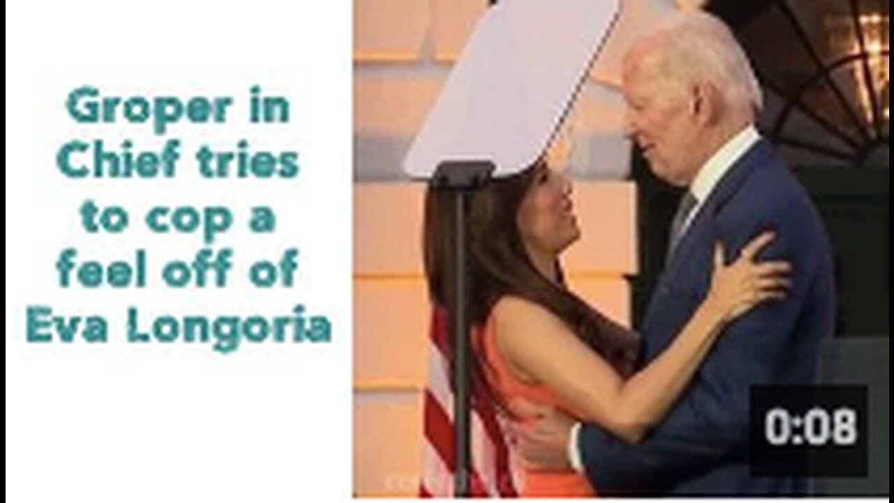 Groper in Chief tries to cop a feel off of Eva Longoria