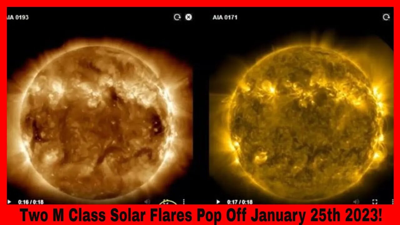 Two M Class Solar Flares Pop Off January 25th 2023!