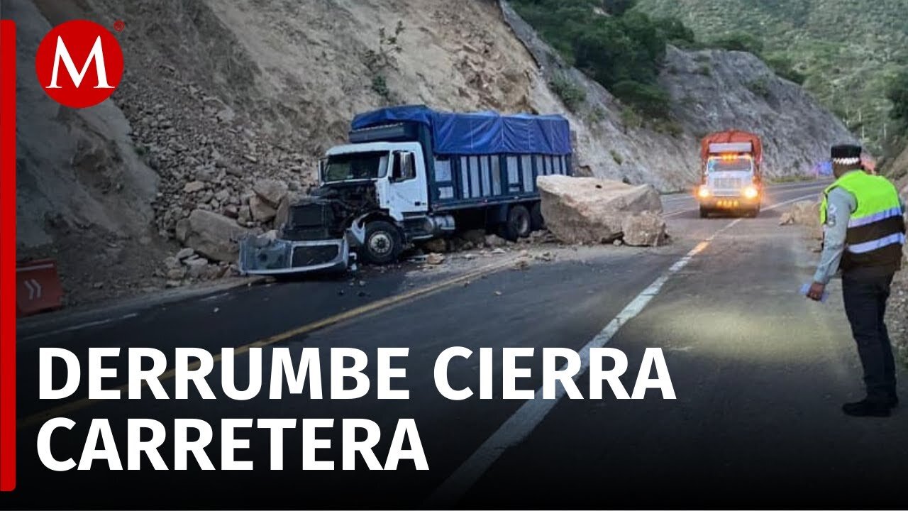 La autopista Cuacnopalan-Oaxaca cierra parcialmente a causa de un derrumbe