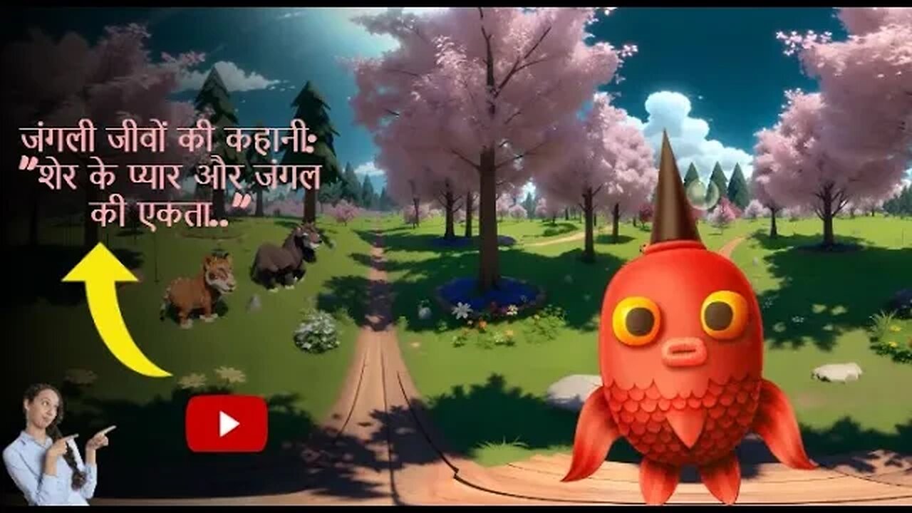 जंगली जीवों की कहानी: "शेर के प्यार और जंगल की एकता.."