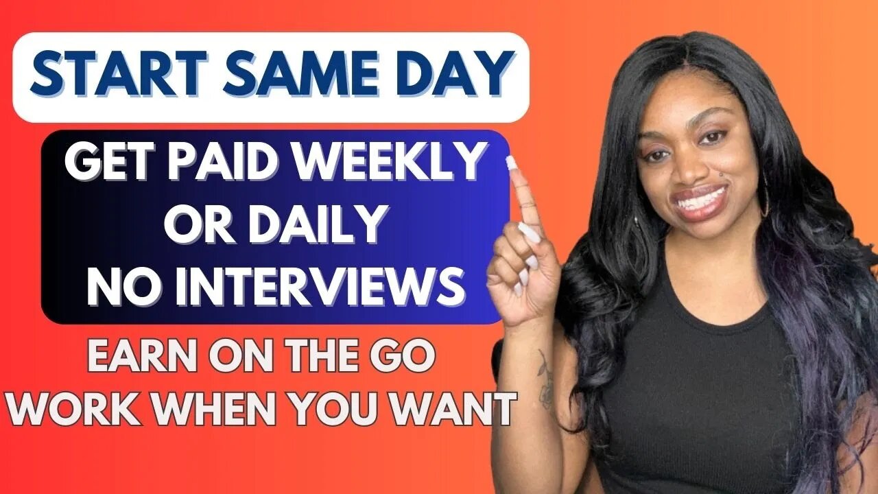 🙌🏽START SAME DAY! $1300 Weekly Pay *No Interviews* 4 No Talking Remote Jobs (Computer Or Mobile)