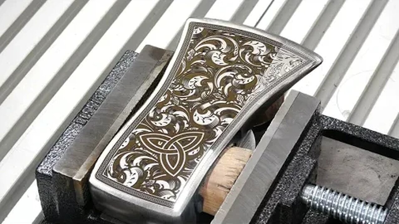 Realtime Harbor Freight Viking Hatchet Laser Engraving