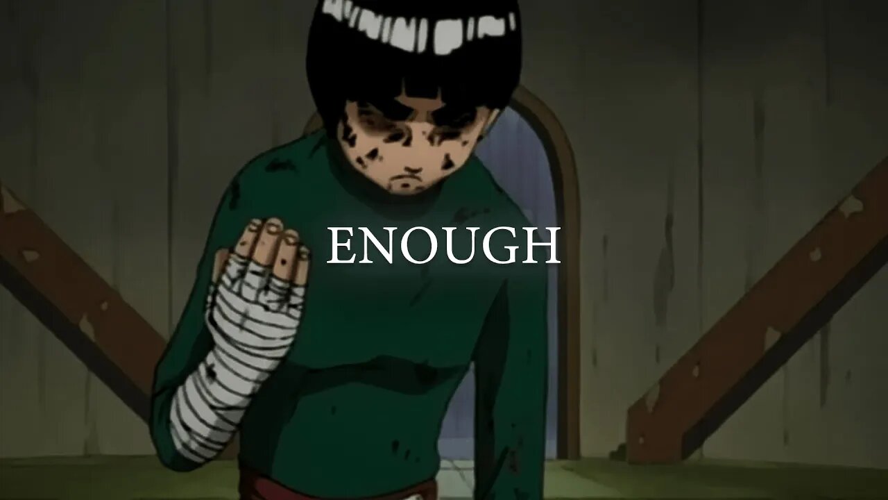 Rock Lee Motivational Speech - Pushing Past The Limits