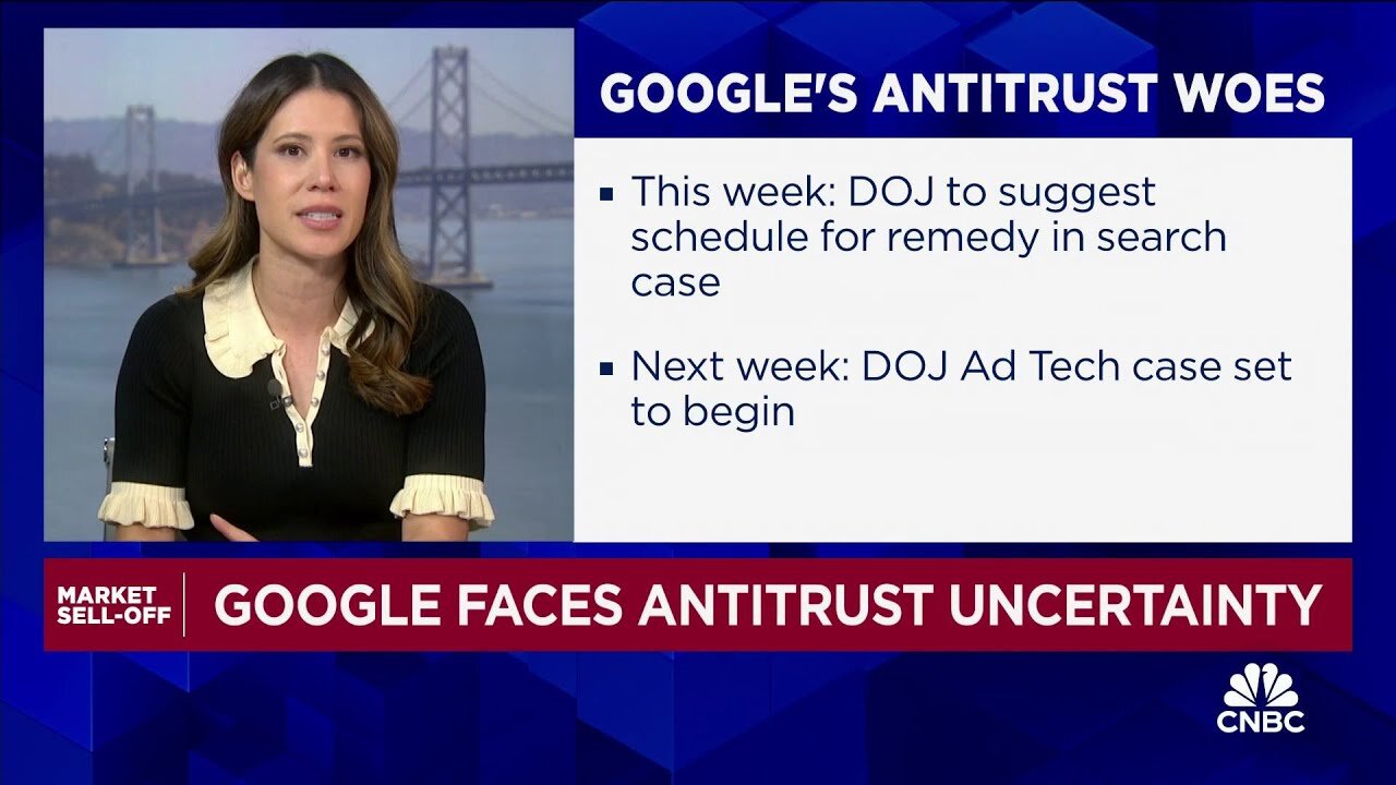 Google shares under pressure amid antitrust scrutiny