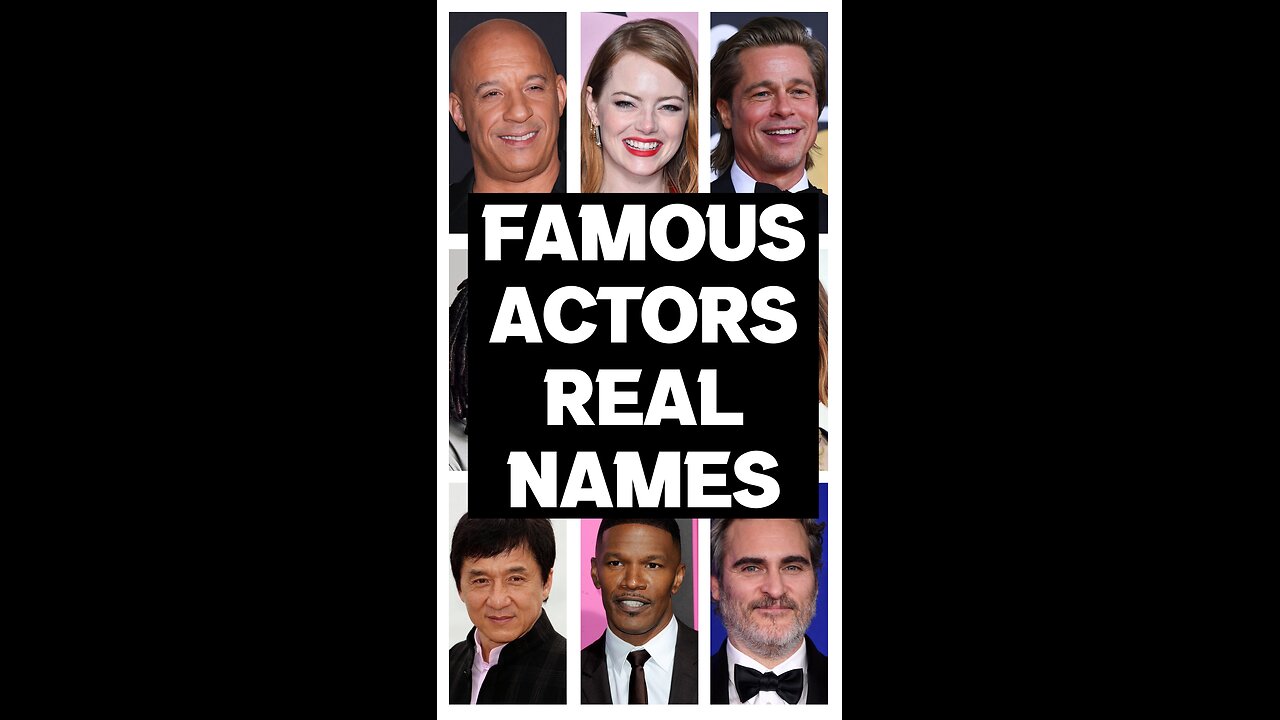 Famous Actors Real Names