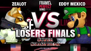 FPS6 Online - CG | Zealot (Fox) vs. CG | LFG | Eddy Mexico (Luigi) - Smash Melee Losers Final