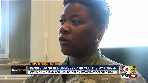 Councilwoman pushes to delay Third and Plum tent city evacuation