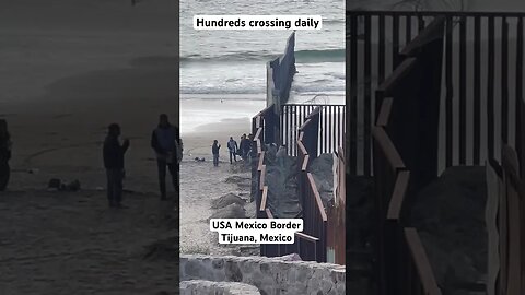 #shorts #usa #border #mexico Hundreds of crossings daily #tijuana #biden