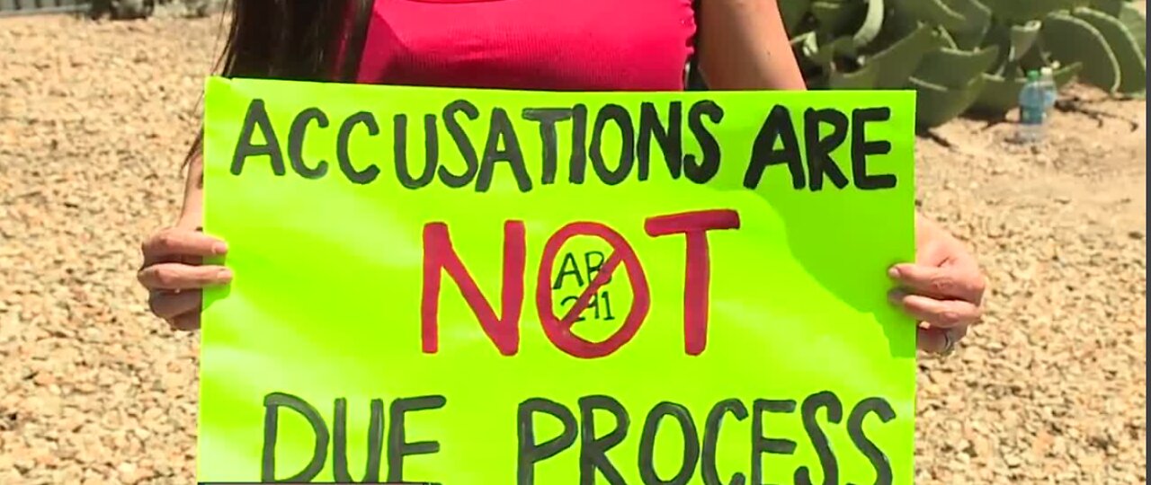 AB 291 passes, protesters say 'accusations are not due process'