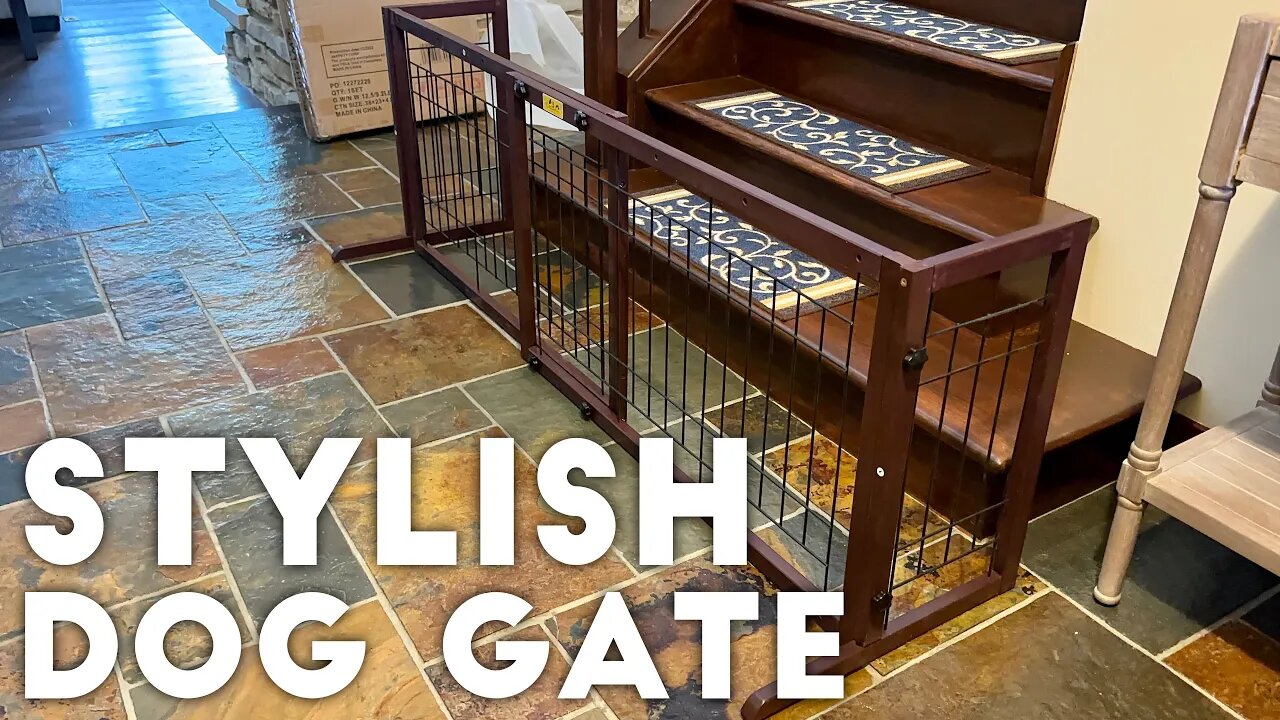 Stylish Wood Dog Gate