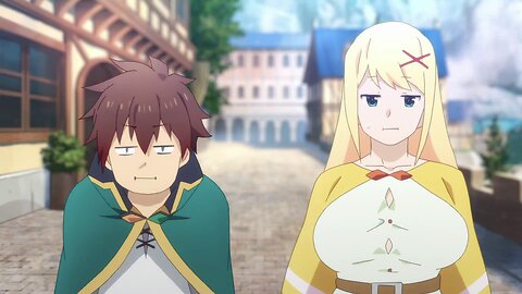 Konosuba 2 - Darkness and Kazuma exploring
