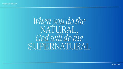 What has God spoken to you to do in the natural?