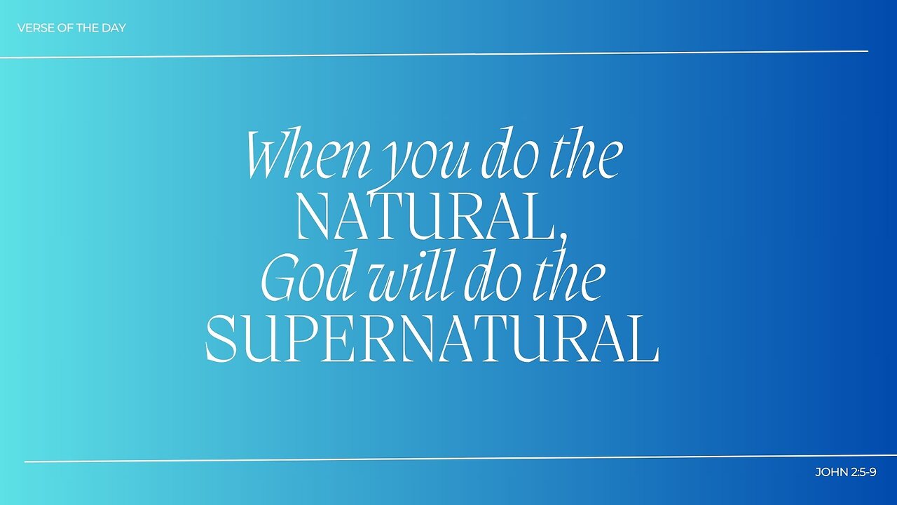 What has God spoken to you to do in the natural?