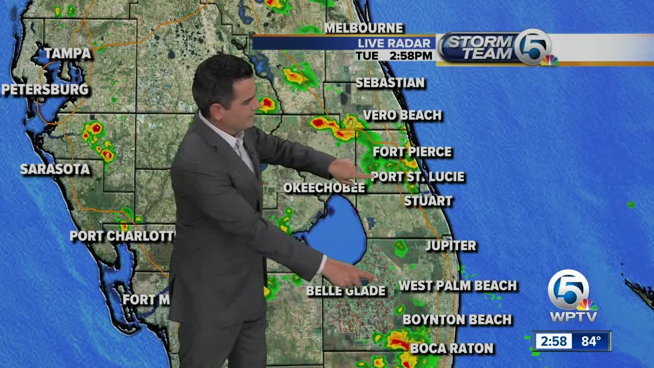 Tuesday mid-afternoon forecast