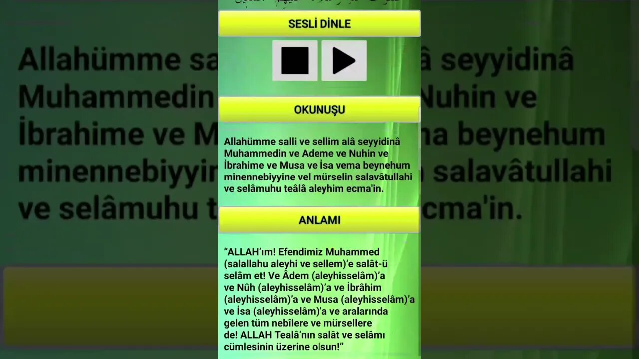 SALAVAT-I ŞERİFELER (20. SALAVAT -sesli)
