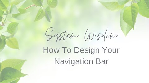 How To Design Your Navigation Bar - Simple and Easy