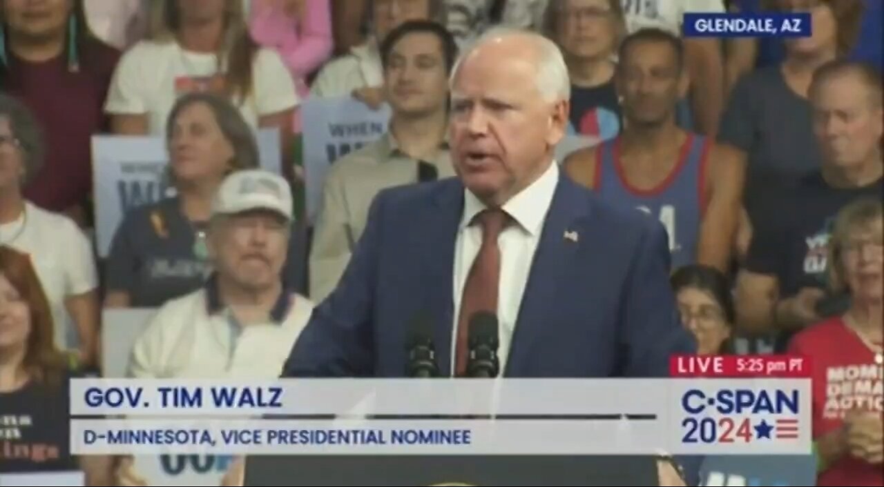 Tim Walz Claims Democrats Are Party Of Freedom