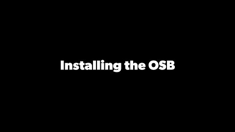 Installing the OSB