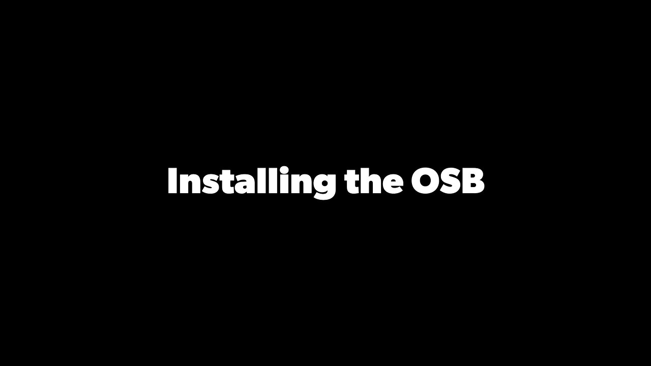 Installing the OSB